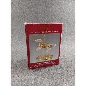 Vintage Westminster Mini Carousel Collection Porcelain Bisque Horse 756970 w/Box